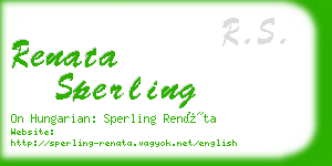 renata sperling business card